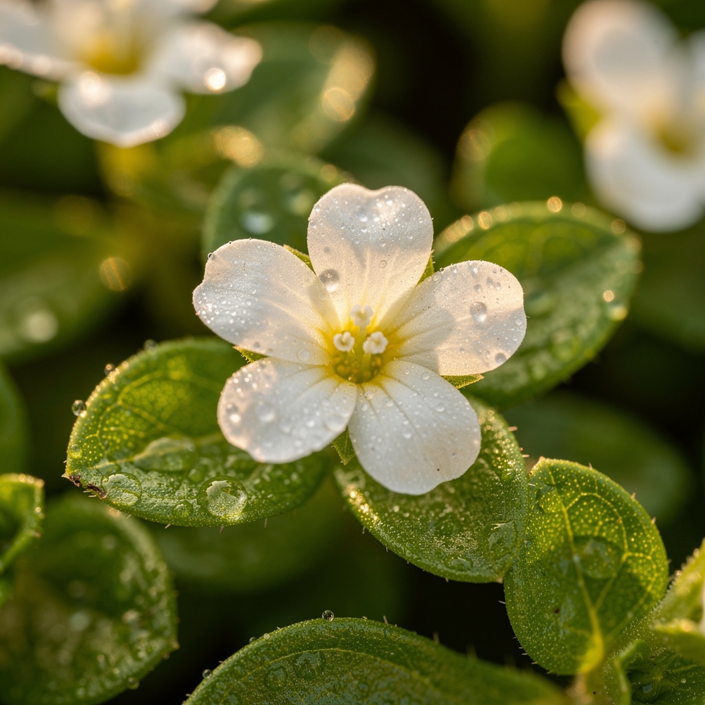 Brahmi flower close-up