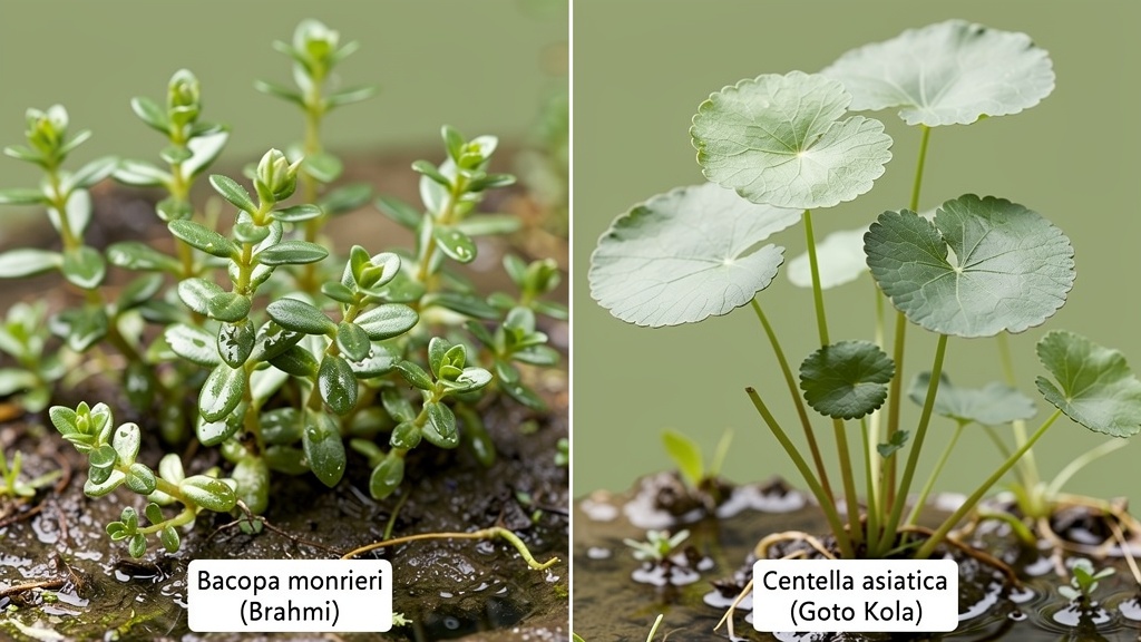 Comparison of Brahmi and Gotu Kola plants